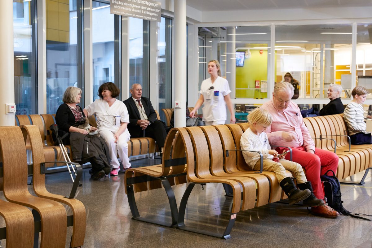 wooden healthcare bench